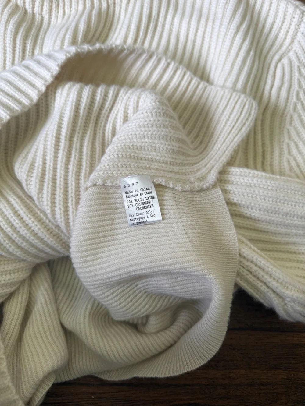 6397 Relaxed Oversized Knit Wool Cashmere Sweater
